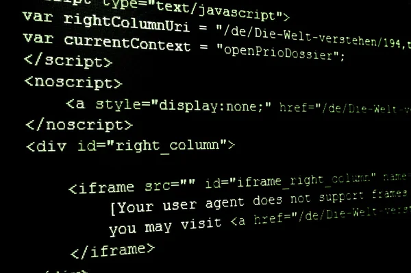 HTML-internet code — Stockfoto