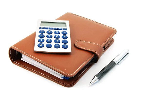 Business organizer and pen — Stock Photo, Image