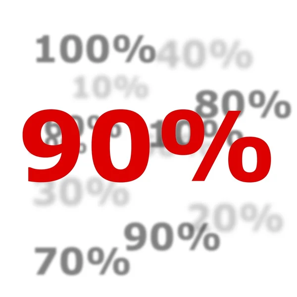 90 por ciento — Foto de Stock