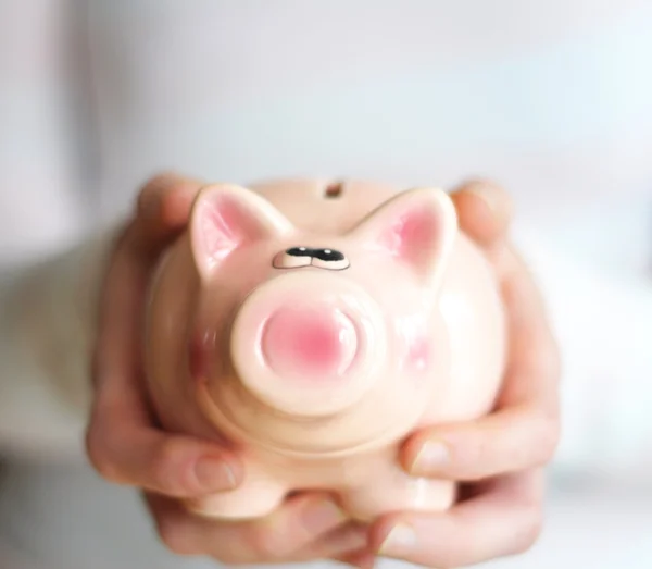 Piggy bank and copyspace — Stock Photo, Image