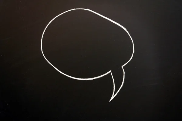 Kara tahta ve konuşma balonu — Stok fotoğraf