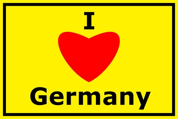 Ik hou van Duitsland — Stockfoto