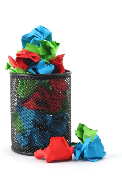 Trash in basket — Stock Photo, Image