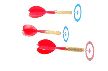 Dart arrow hit the target clipart