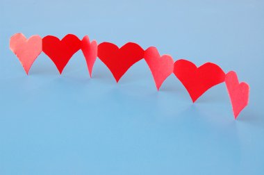 Red hearts showing love clipart