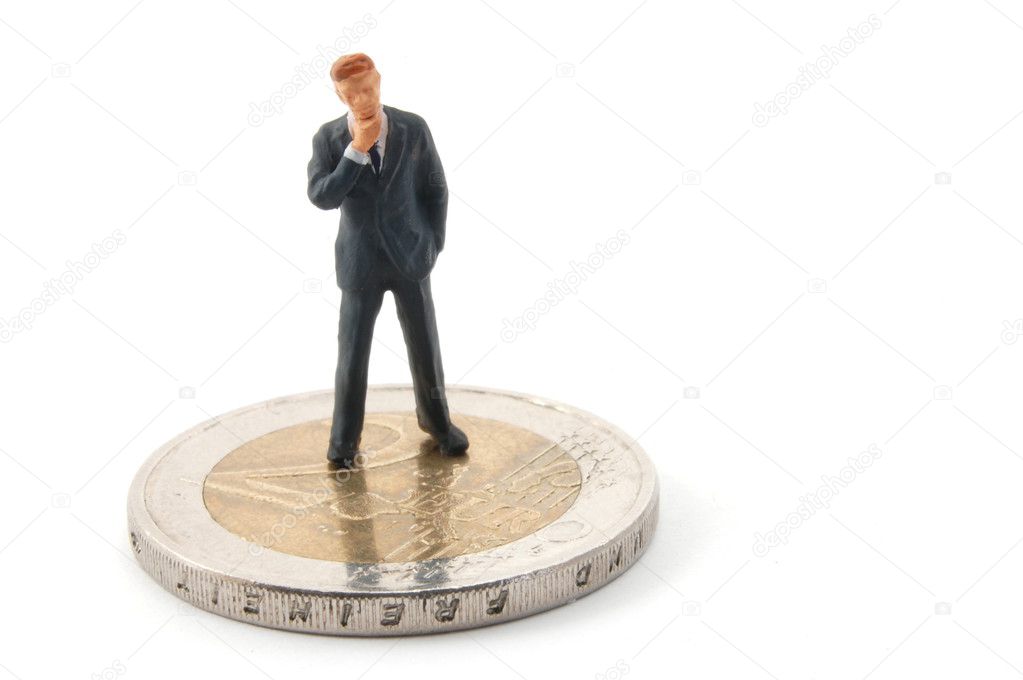 Business man and money isolated