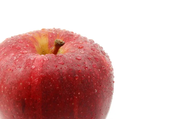 Manzana roja fresca aislada sobre fondo blanco —  Fotos de Stock