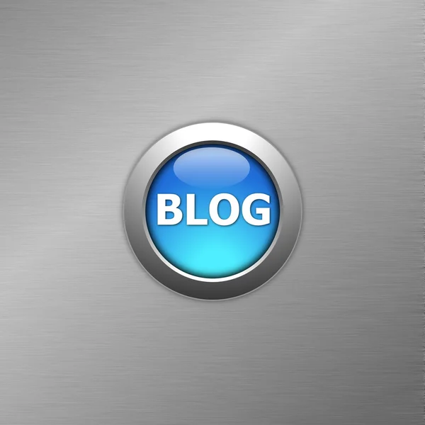 青いブログ ボタン — ストック写真