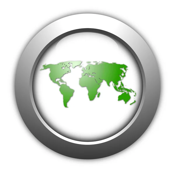 World map button — Stock Photo, Image
