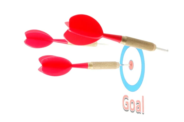 Dart の矢印は、目標をヒット — ストック写真