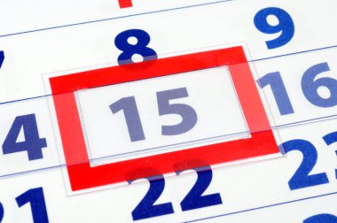 15 calendar day clipart