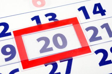 20 calendar day clipart