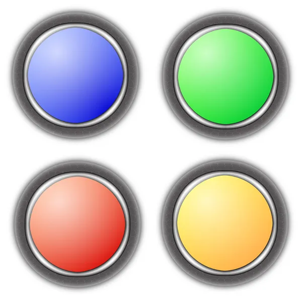 Coleção de botões em branco — Fotografia de Stock