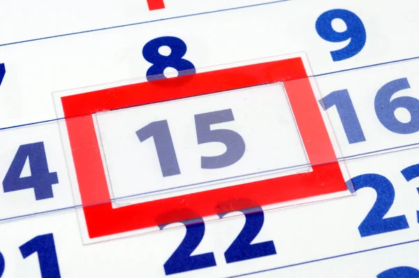 Dzień kalendarzowy 15 — Zdjęcie stockowe