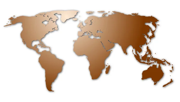 Dünyanın haritası — Stok fotoğraf