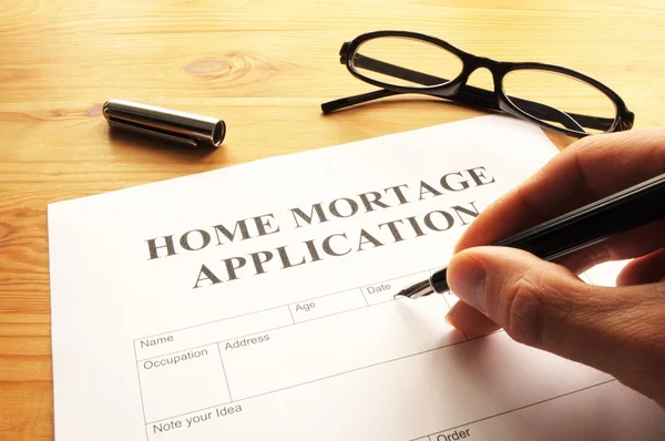 stock image Home mortage application