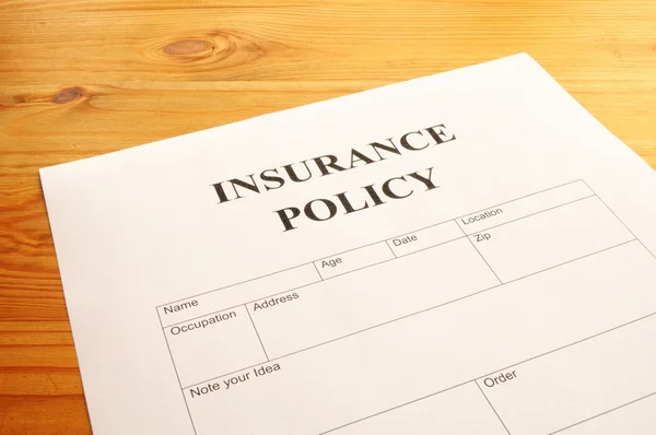 保险政策 — 图库照片