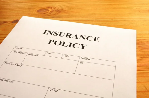 保险政策 — 图库照片