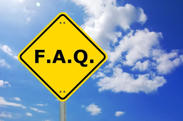 Σημάδι FAQ — Φωτογραφία Αρχείου