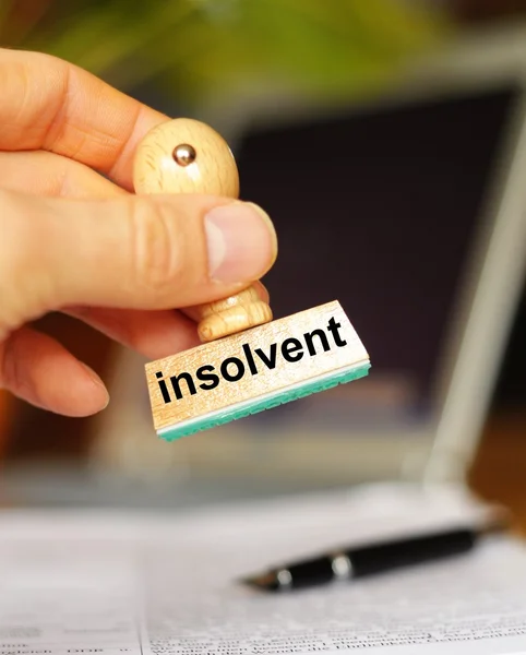 stock image Insolvent