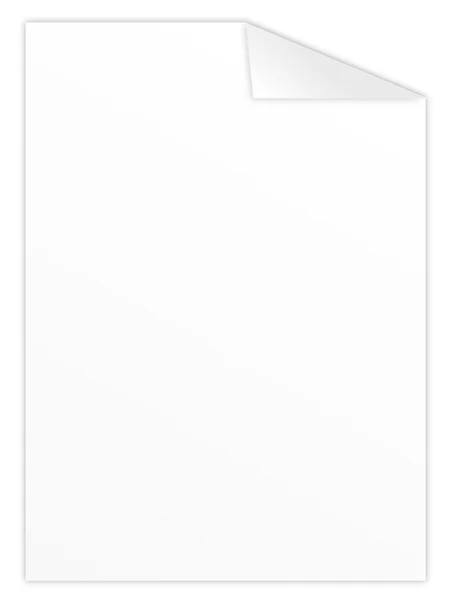 Foglio di carta bianco — Foto Stock