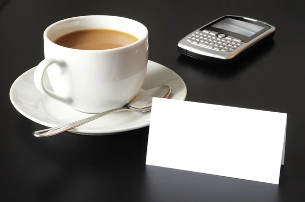 Чашка кофе и бумажные копирайты — стоковое фото