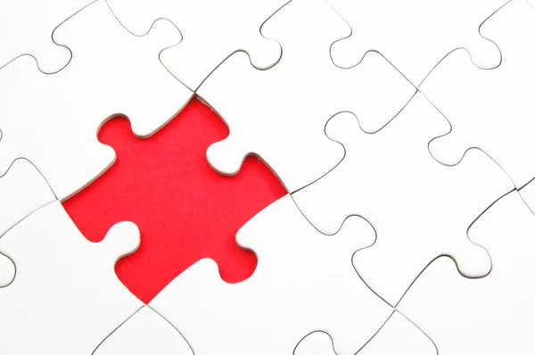 Blank puzzle with missing piece — Stock Photo, Image