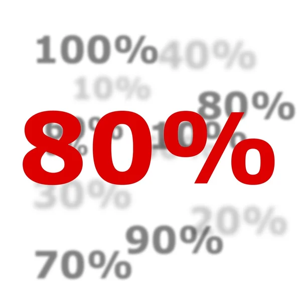 80 por ciento — Foto de Stock