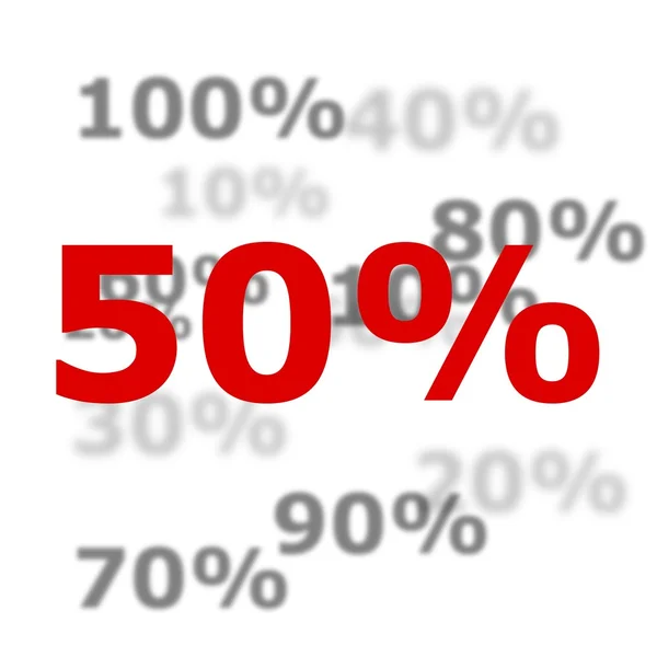 50 procent — Zdjęcie stockowe