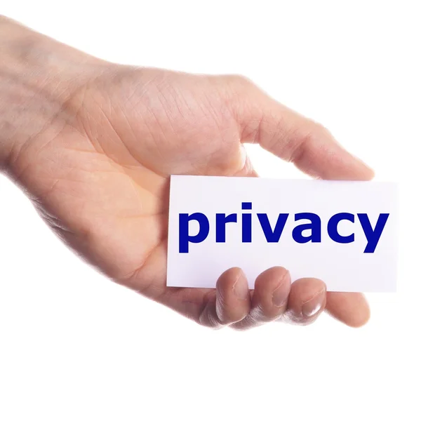 Privacy — Stockfoto