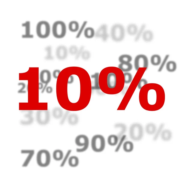 10 por ciento — Foto de Stock