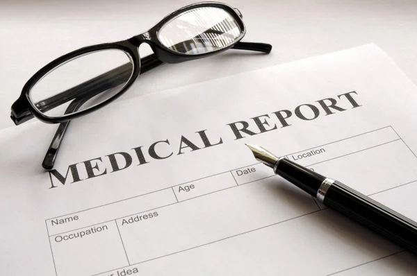 Raport medyczny — Zdjęcie stockowe