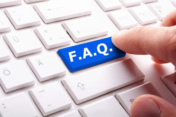 Przycisk FAQ — Zdjęcie stockowe