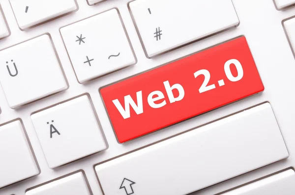 Web 2 toets op het toetsenbord — Stockfoto