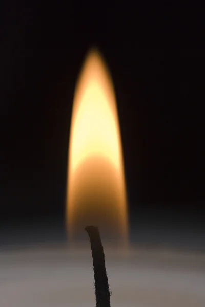 Candle single flame — Stock Photo, Image