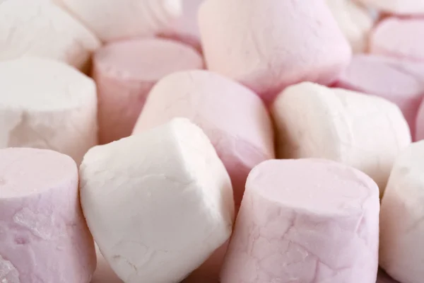 Rosa och vita marshmallows — Stockfoto