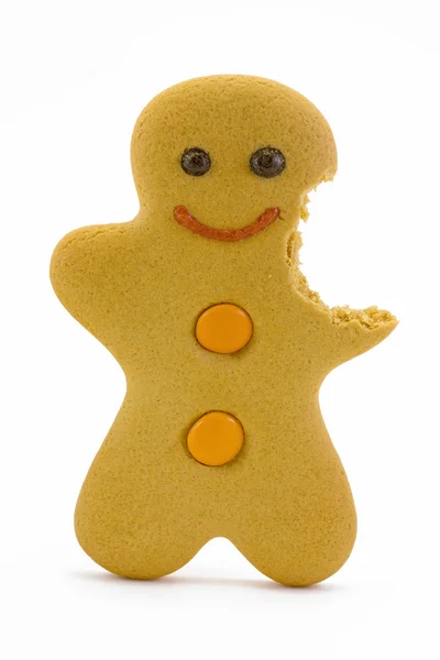 stock image Gingerbread man with bite taken out