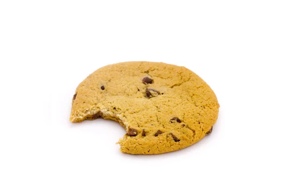 Chocolate chip cookie with bite taken — Stock Photo, Image