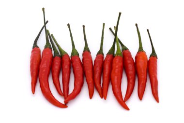 Line of birds eye chillies clipart