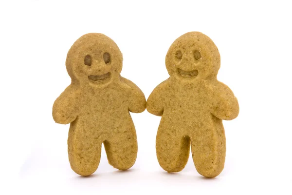 Two plain gingerbread men — Stock Photo, Image