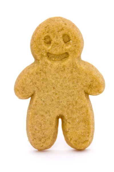 stock image Single gingerbread man over white