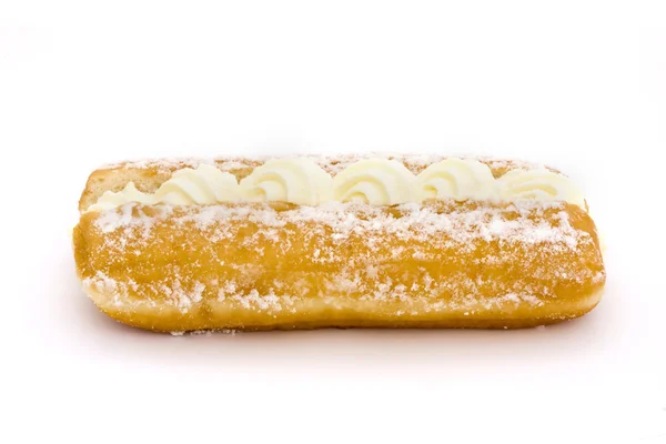 Kue krim di atas putih — Stok Foto