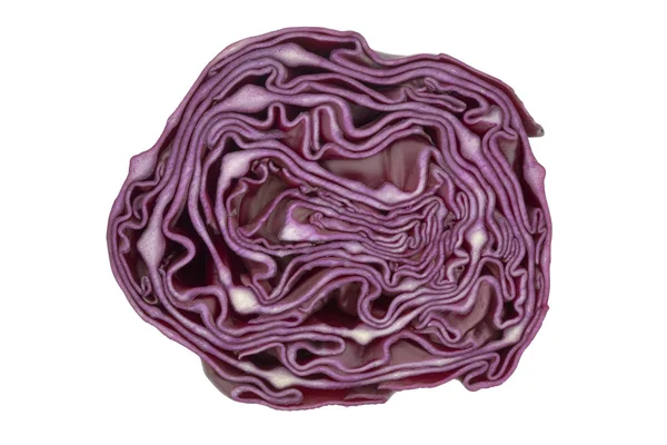 Macro of red cabbage section — Stock Photo, Image
