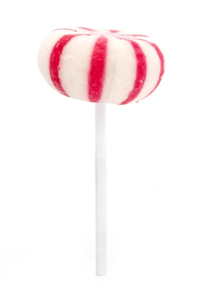 Pink and white candy lollipop — Stock Photo, Image