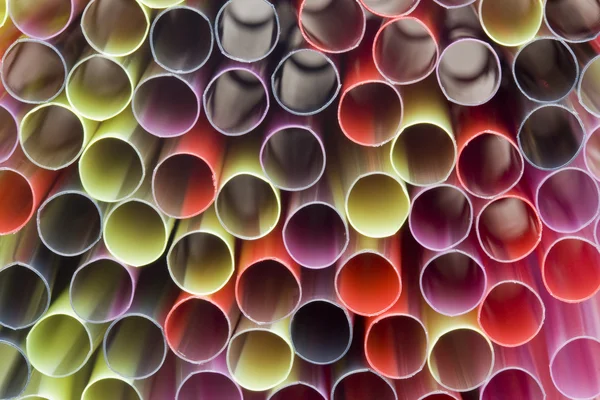 stock image Background of coloured drinking straws