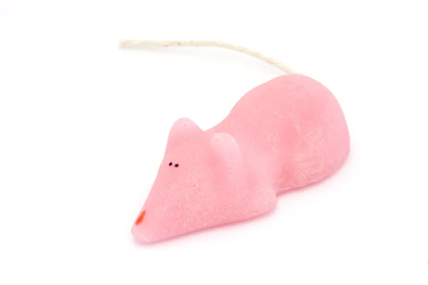 Rosa ratón de azúcar aislado en blanco —  Fotos de Stock