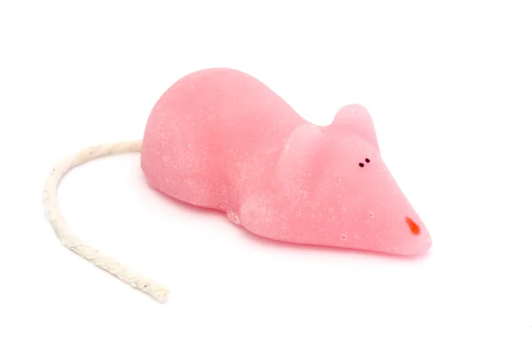 Rosa ratón de azúcar aislado en blanco — Foto de Stock