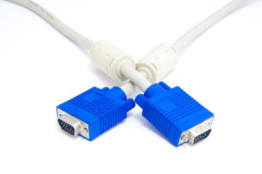 Vga connector with plug isolated clipart