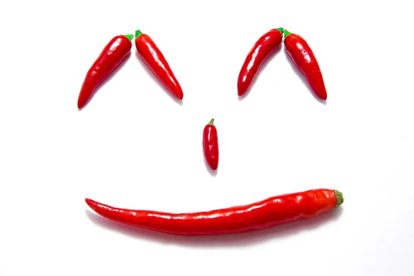 stock image Smile with hot red chili face