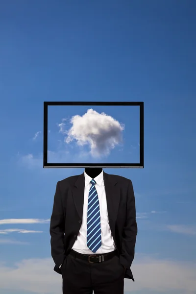 Biznes marzyciel i chmura — Zdjęcie stockowe